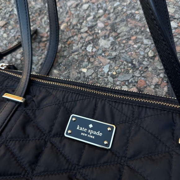 Kate Spade New York Wilson Road Tote Bag Quilted Talya Large Black EUC Shoulder - Picture 2 of 11
